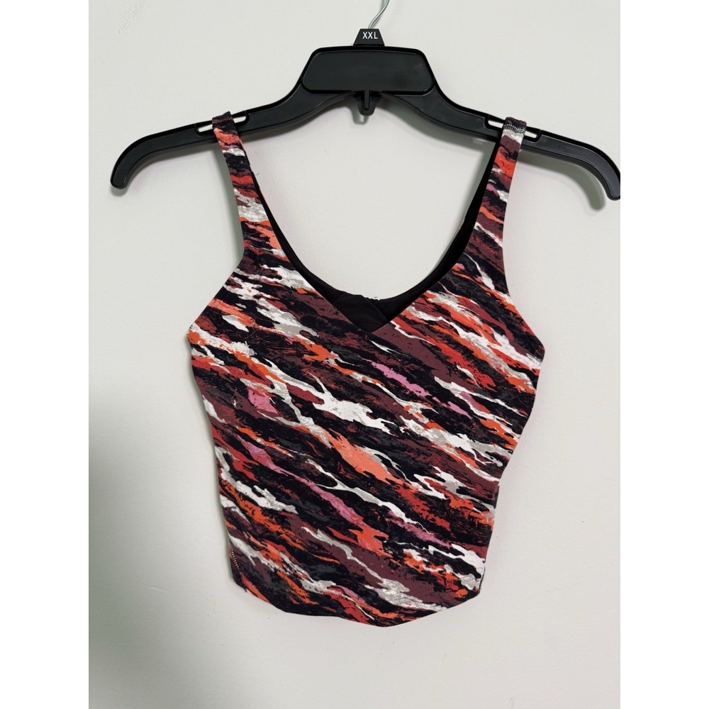 Lululemon Lunar New Year Align Tank Top Sz 4 Tiger Tide Smoky Red Colorful Art